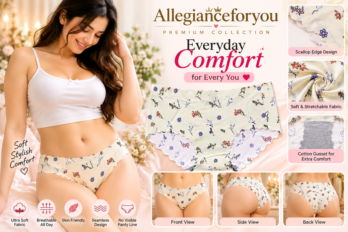 Premium Floral Print Seamless Panty
