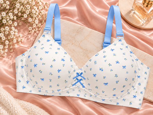 Women’s Floral Print Wireless Comfort Bra