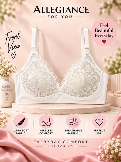 Floral Lace Full Coverage Bra