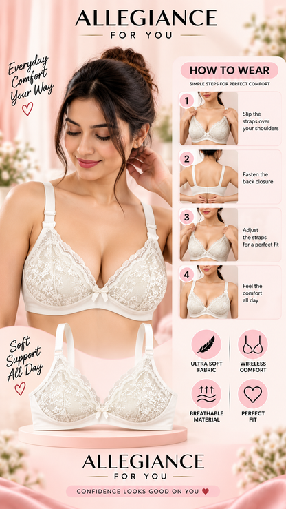 Floral Lace Full Coverage Bra