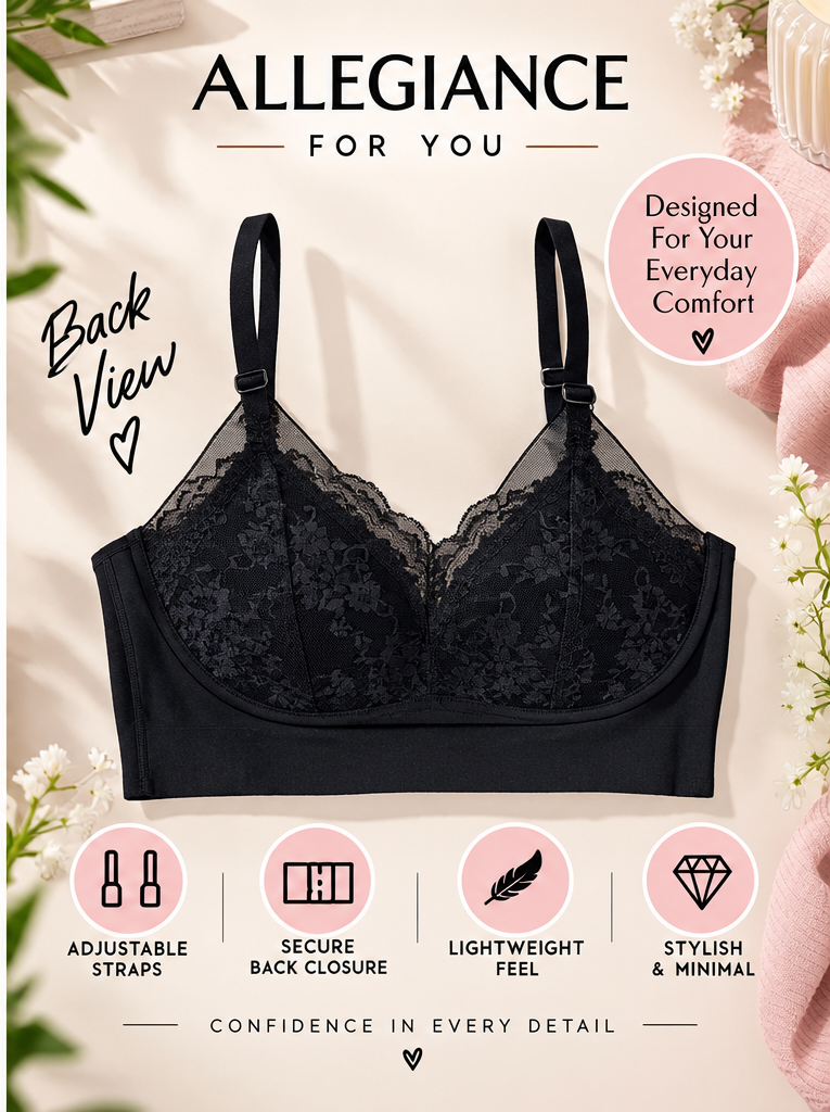 Floral Lace Full Coverage Bra