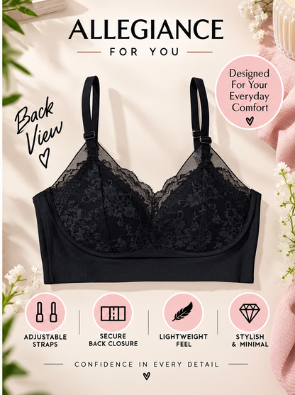 Floral Lace Full Coverage Bra