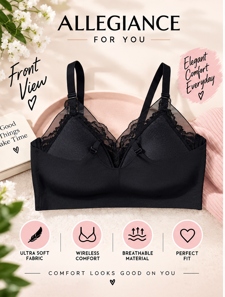 Floral Lace Full Coverage Bra