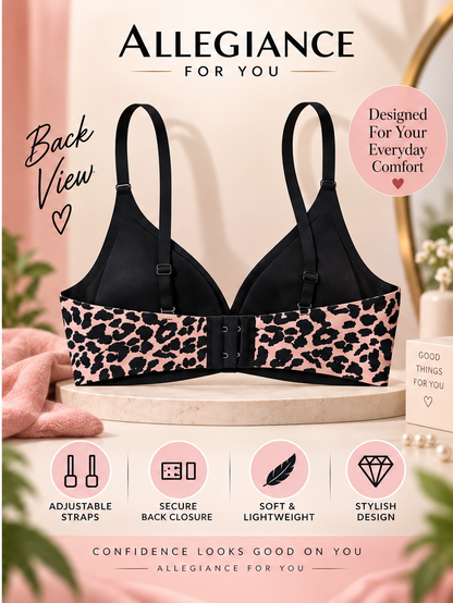 Leopard Print Wireless Comfort Bra
