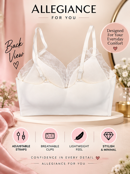 White Lace Wireless Comfort Bra